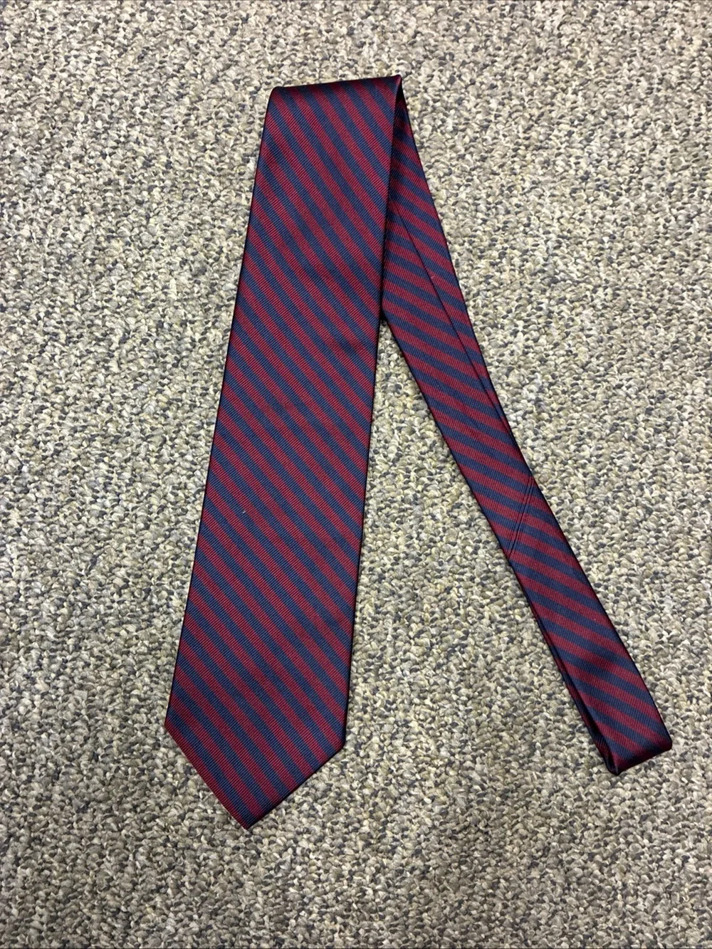 Brooks Brothers Red Geometric Tie and Navy & Red Striped Tie made in USA